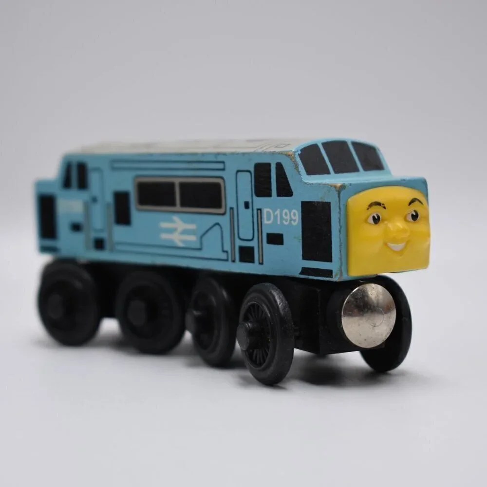 Thomas & Friends Wooden Railway 1997 Diesel D199 Spamcan Train Engine Blue - Picture 7 of 8